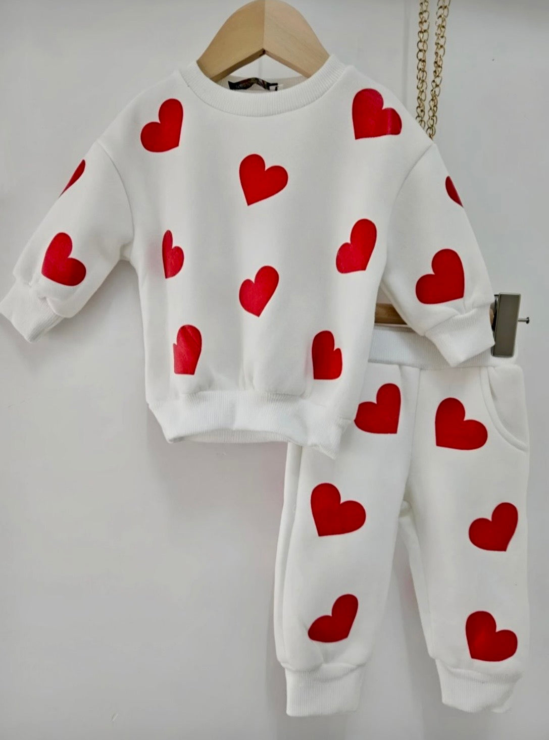 Jogging Set Hartjes  ❤️🤍