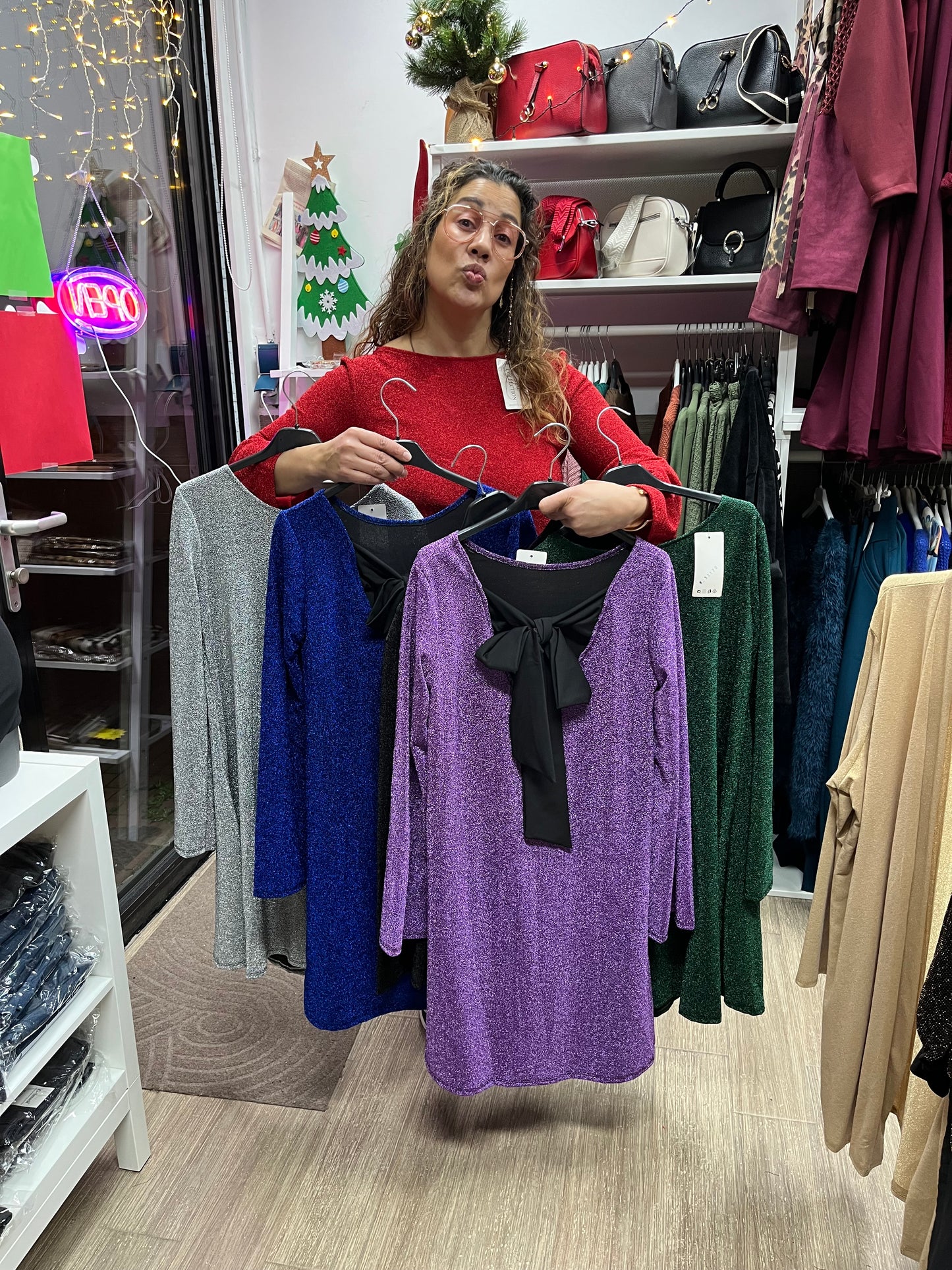 Glitter Strik Jurk✨