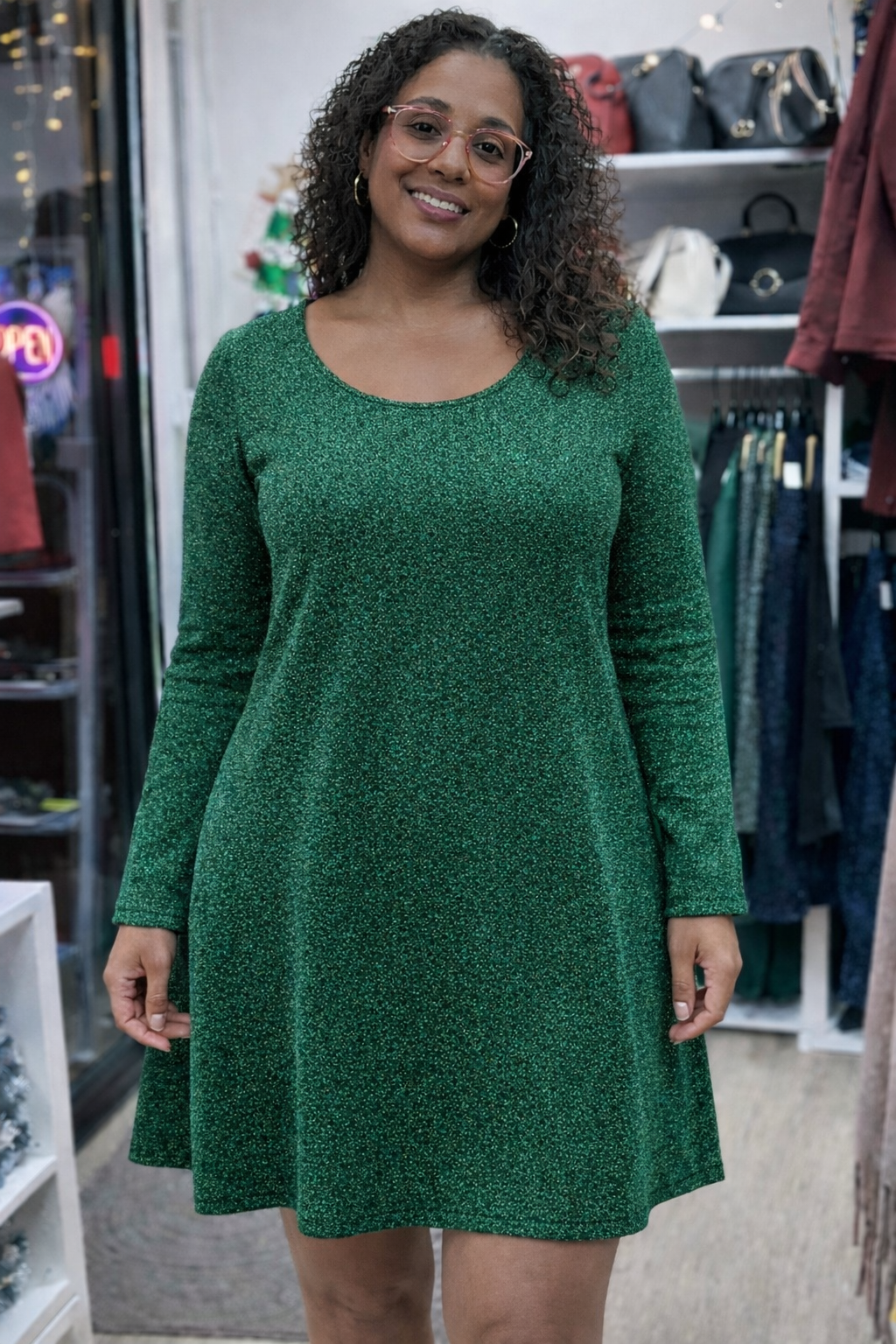 Glitter Strik Jurk✨