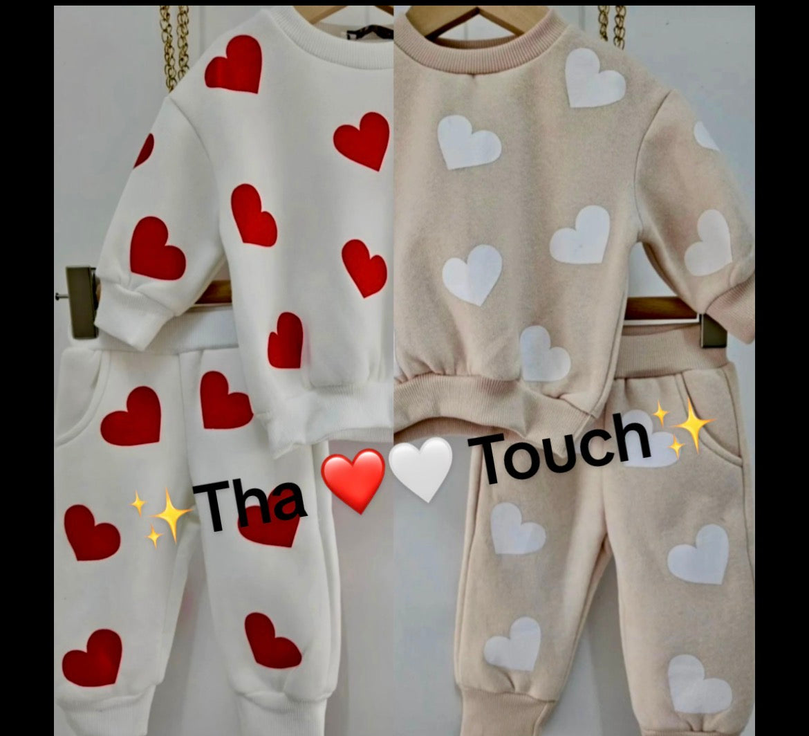 Jogging Set Hartjes  ❤️🤍